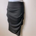 Nicole Miller Artelier Black Cotton Metal Sandy Skirt Size 6 Photo 3