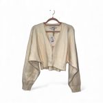 Love, Bonito Knit Metal Clasp Cardigan – Ivory – Size L/XL – NWT Cropped Photo 1