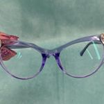 Purple Cat Eye Gemstone Eyeglasses Photo 6