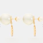 Christian Dior DIOR TRIBALES EARRINGS Gold-Finish Metal with White Resin Pearls Photo 1
