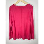 Talbots  Women’s Sweater V Neck Pink XL Lightweight Long Length Coastal Lagenlook Photo 5