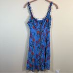 ASTR The Label Women’s Blended Blue Floral Midi Dress Small Photo 2