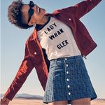 Wrangler NWT  x Leon Bridges Button Front Go Go Mini Denim Skirt. Size XL Photo 0