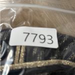 Drapers & Damons Cardigan Large Black Gold Metallic Zip Zig Zag Shimmer Glam Photo 8