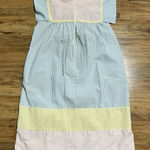 Vintage Vandemere House Coat/Dress Pastel Seersucker Zip Up Robe Nightgown Sz M Size M Photo 0