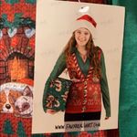 ✨FauxReal Ugly Christmas long sleeve shirt Green Size L Photo 5