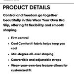 Maidenform  Black Wear Your Own Bra Mini Dress Slip S Small Photo 6