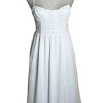 ASTR the Label White Linen Ferreira Smocked Gauze Midi Dress Medium Cottagecore Photo 1