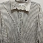 The Row All: Tan Striped Button Up Top Photo 2