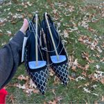 A New Day Nwt Gigi Embellished Mesh Slingback Kitten Heels Black Silver size 7 Photo 6