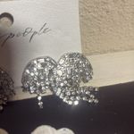 Free People Hearts on Fire Dangle Earrings Rhinestones Fringe Bling Photo 2