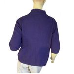 Grace PURPLE CASHMERE KNIT MOCK NECK SHORT SLEEVE PULL OVER SWEATER (XL) Photo 3