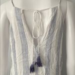 Love Riche Blue and White Pleated Sundress Photo 3