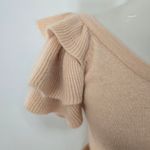 Anthropologie Ryu Blush Ruffle Sleeve Angora Blend Cardigan Size Small Photo 2