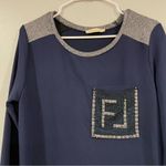 Letticia Polish Boutique Navy Dress Medium M Photo 2