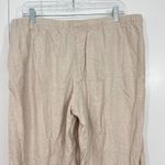 Hollister  XL Beige Adjustable Rise Linen Wide Leg Drawstring Pants Photo 5