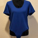 Venus Blue Scoop Neck Bodysuit Photo 0