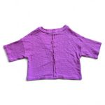 Free People Sundaze Woven Cotton Oversized Textured Tee Top Size XS Photo 3