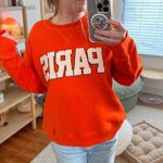 H&M Women's Medium Orange Paris Graphic Sweatshirt Oversized Crewneck Pullover Photo 0