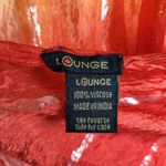 Lounge Scarf Silver Metallic Red Orange Viscose 72x40 Photo 2