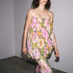 ZARA  Floral Strapless Maxi Dress Wedding summer evening bodycon Photo 7