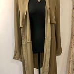 BCBGMAXAZRIA Max Azria 100% Silk Shirtdress in Olive Photo 8