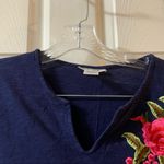 Rebecca Malone  Navy Embroidered Short Sleeve Tee Photo 2