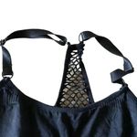 Bebe Black White Logo Lined Not Padded Racerback Women’s Sporty Running Bra SZ M Photo 5