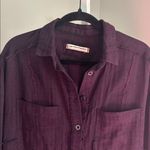 Free People We The Free Venice Top Women's Purple oversized Button-Up Top Size M Photo 4