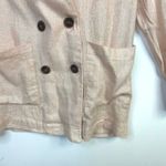 Anthropologie Amadi Kaye Linen Blend Metallic Oversized Unstructured Blazer Jacket Anthro XS Photo 3