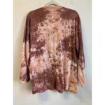 We The Free  People Be Free Shirt Top Cabarnet Pink Brown Tie Dye Long Sleeve M Photo 8