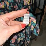 World Market dress floral tunic cotton bell long sleeve kaftan colorful flowers Black Size L Photo 7