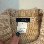 J.Crew  100% Lambs Wool Classic Crew Neck Sweater Tan Size Medium Casual Preppy Photo 1