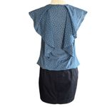 Patrizia Pepe Unique Flutter Sleeve Dress Blue Size 6 Photo 13