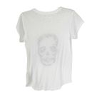 Zadig & Voltaire Star Skull Skinny Print T Shirt White Size XS Photo 4