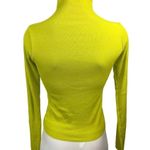 Storets  Yellow Ribbed Turtleneck Long Sleeve Stretch Pullover Sweater Top S/M Photo 1