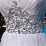 None Wedding Dress Sequin Beaded Sheer Back Full Skirt Actual Size 10 Photo 2