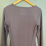 Torrid  Ribbed Square Neck Bodysuit Lavender Purple Long Sleeve‎ Photo 7