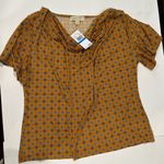 Michael Kors Women Design Cowl Neck Marigold Top Shirt - Size XL - NEW With Tags Photo 9