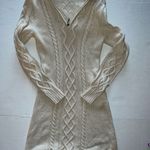 Athleta Hooded Cable Knit Sweater Dress with Zippered Pocket Women’s Size S/M Photo 0