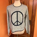 Natural Life  Peace Sign Sweater Gray Knit Pullover Sweater Photo 4