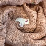 SO NWT  Sz:L Pink Navy Stripes Turtleneck Oversized Cropped Pullover Sweater. Photo 8