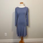 Anthropologie ‎ Daily Practice Blue Athletic Casual Long Sleeve Midi Dress Small Photo 1