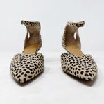 Corso Como [] Devorah Suede Leopard Print Cutout Pointed Toe Kitten Heel Size 10M Photo 4