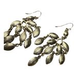 Tiered Purple Stone Dangle Drop Earrings Silver Hook Style Back Formal Boho Photo 2