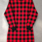 Spadehill Buffalo Plaid Long Sleeve Mini Dress Women’s XL Holiday Cozycore Xmas Red Photo 0