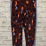 Aerie Hi-Rise brown & blue floral animal print super soft leggings Small Photo 1
