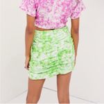 For Love & Lemons Devon Green Tie Dye Twisted Mini Skirt Size Small NWT Photo 3