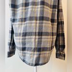 American Eagle  Outfitters Black and Gray Boyfriend Super Soft Plaid Shirt Size M Photo 6