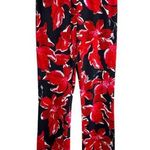 White Fox Boutique  Womens Red & Black Floral Print Flared Pants Size Small Photo 0